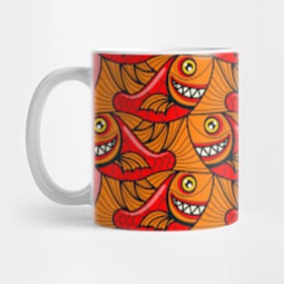 Escher fish pattern X Mug